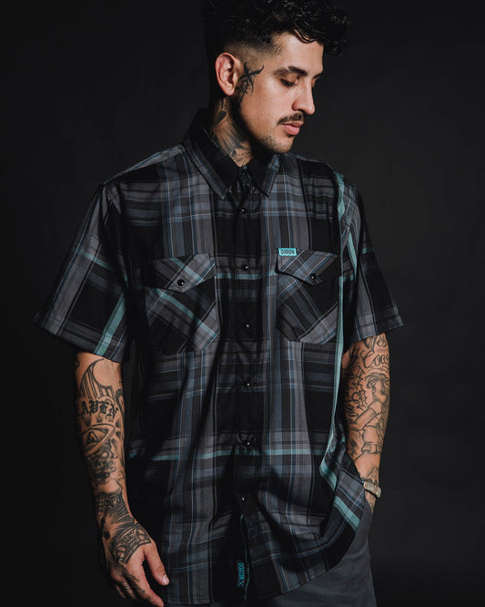 XENOS BAMBOO SHORT SLEEVE BUTTON UP - MENS