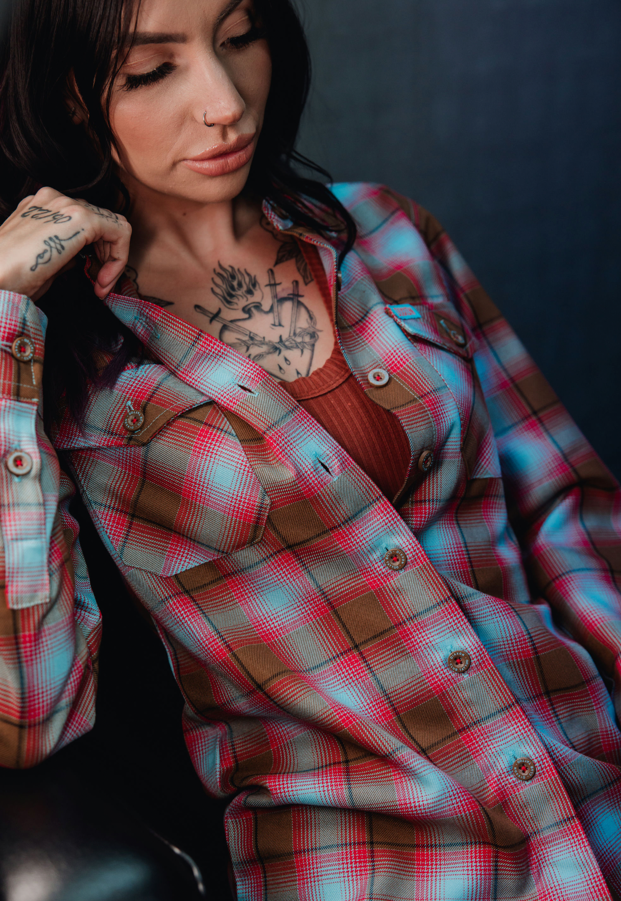 Club Tattoo Snake & Eagle Flannel - LADIES