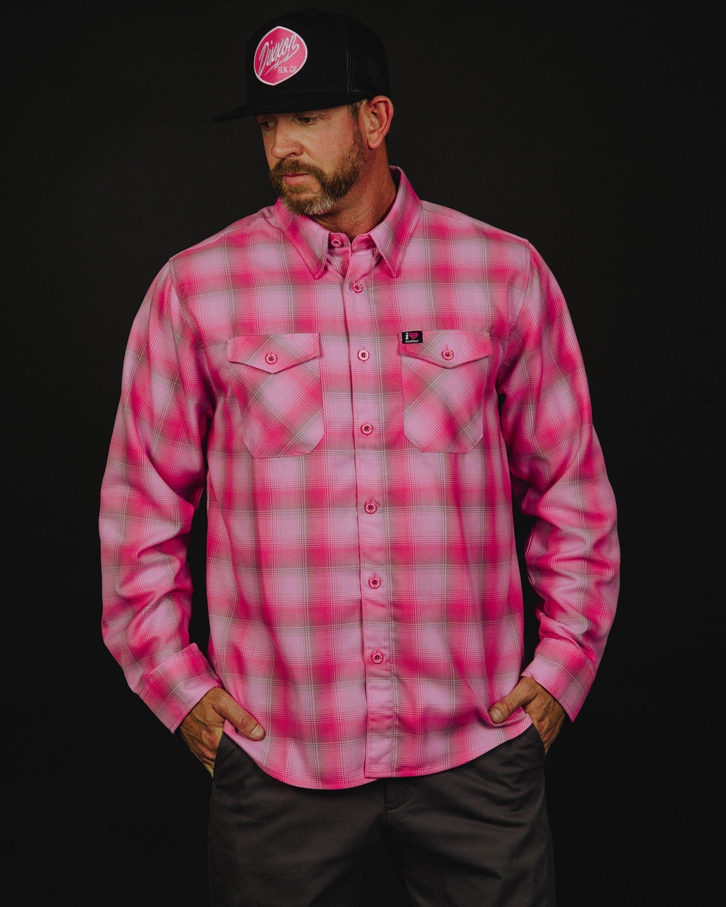 Keep A Breast I Love Boobies Flannel - MENS