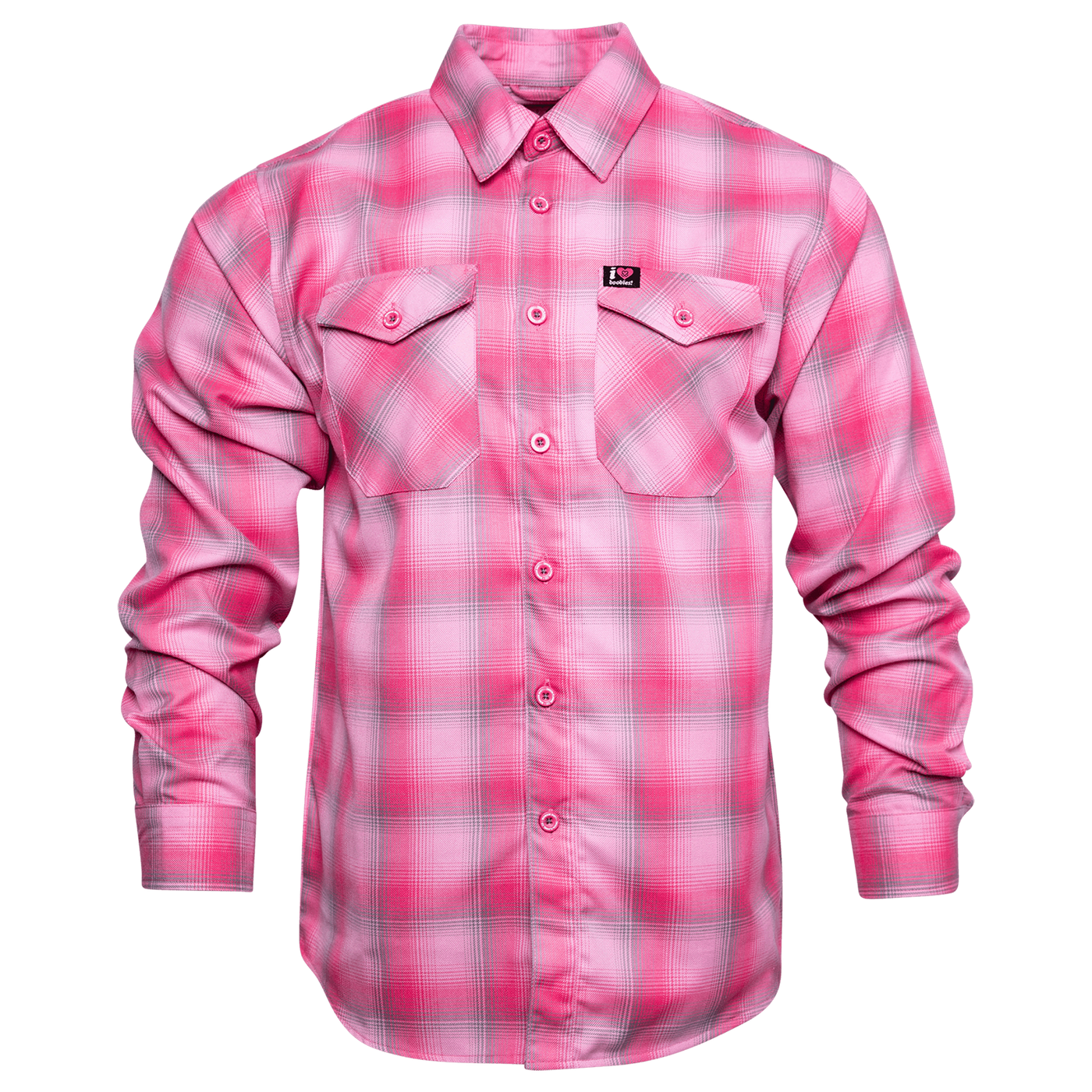 Keep A Breast I Love Boobies Flannel - MENS