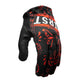 CLUTCH RED PAISLEY - MEN'S MOTORCYCLE LEATHER GLOVES