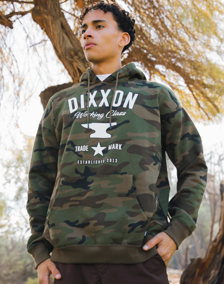 WORKING CLASS HOODIE GREEN CAMO - MENS