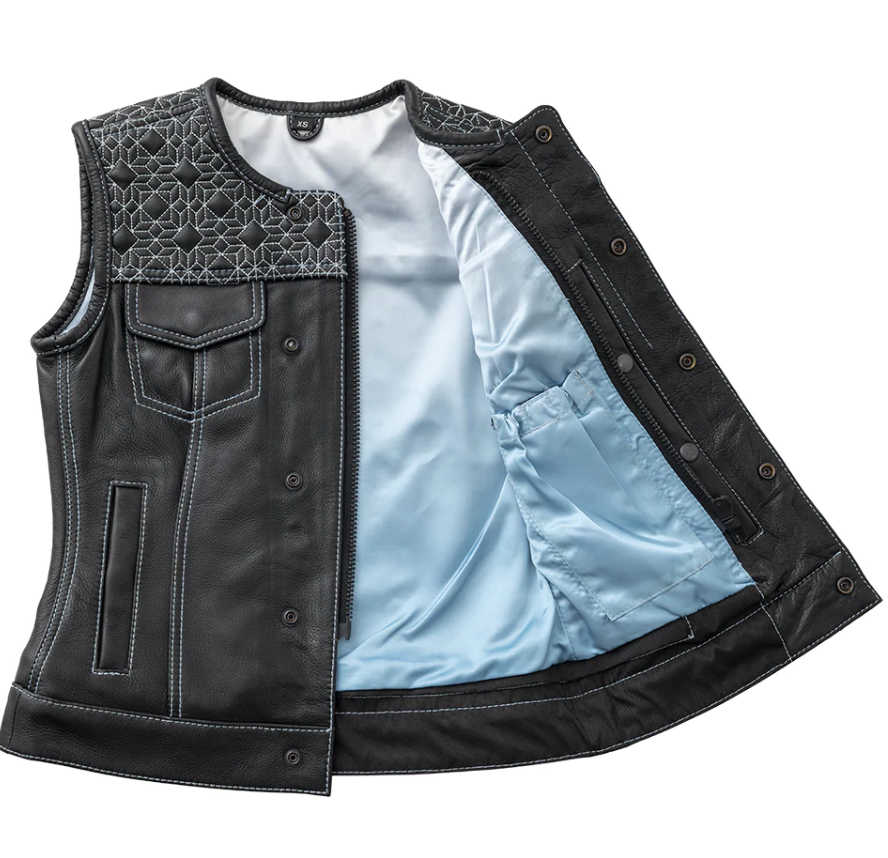 Angelite - Women's Club Style Motorcycle Leather Vest (Limited Edition)