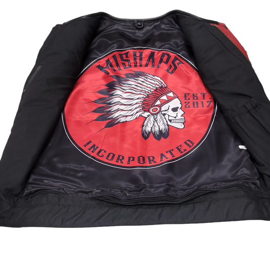 Mishaps Leather Motorcycle Vest