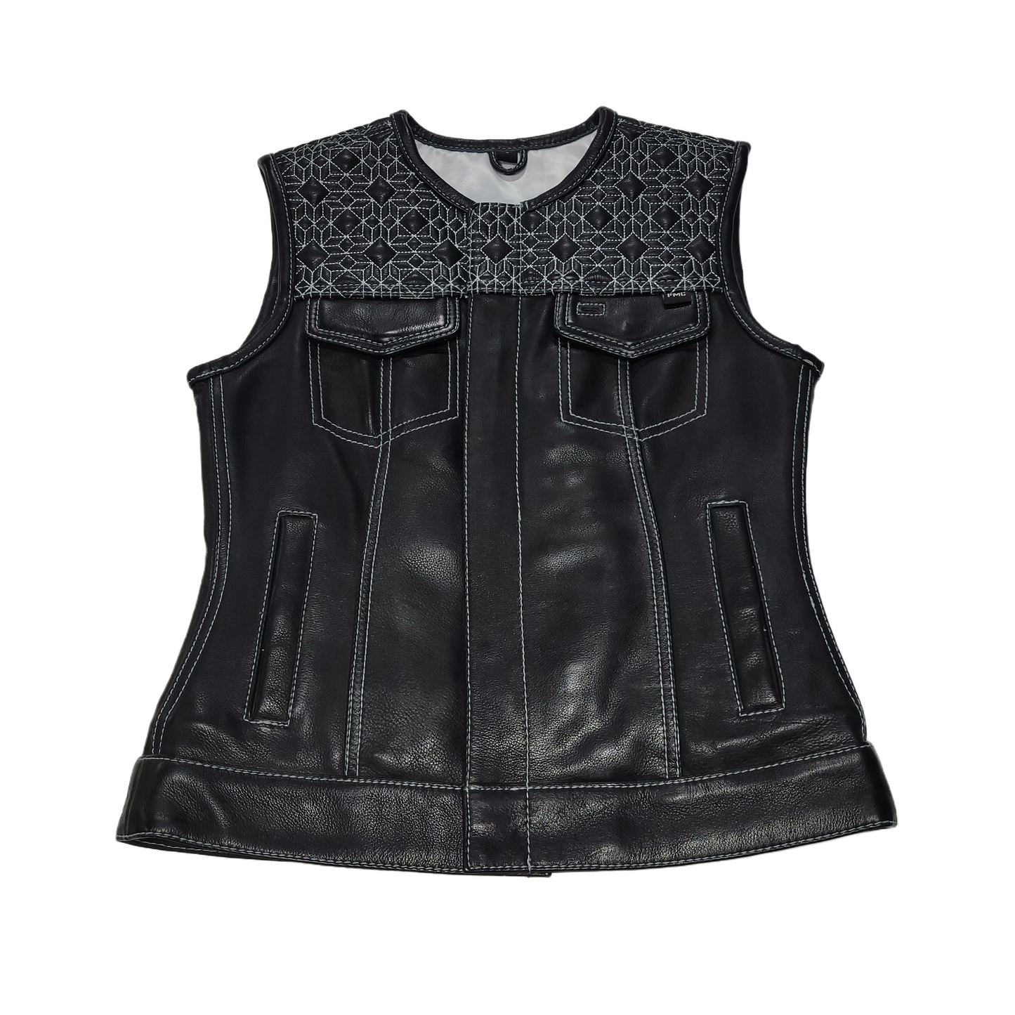 Angelite - Women's Club Style Motorcycle Leather Vest (Limited Edition)