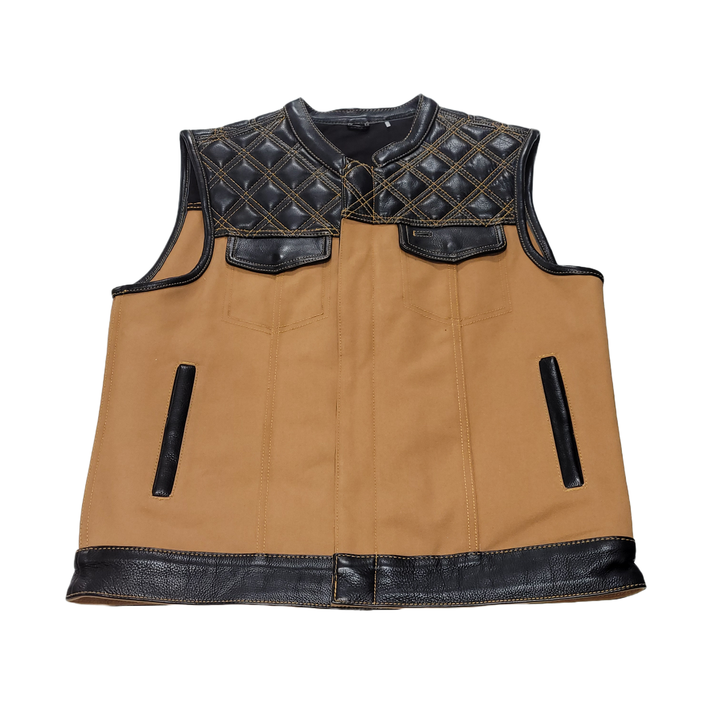 Hunt Club - Motorcycle Leather Canvas Vest